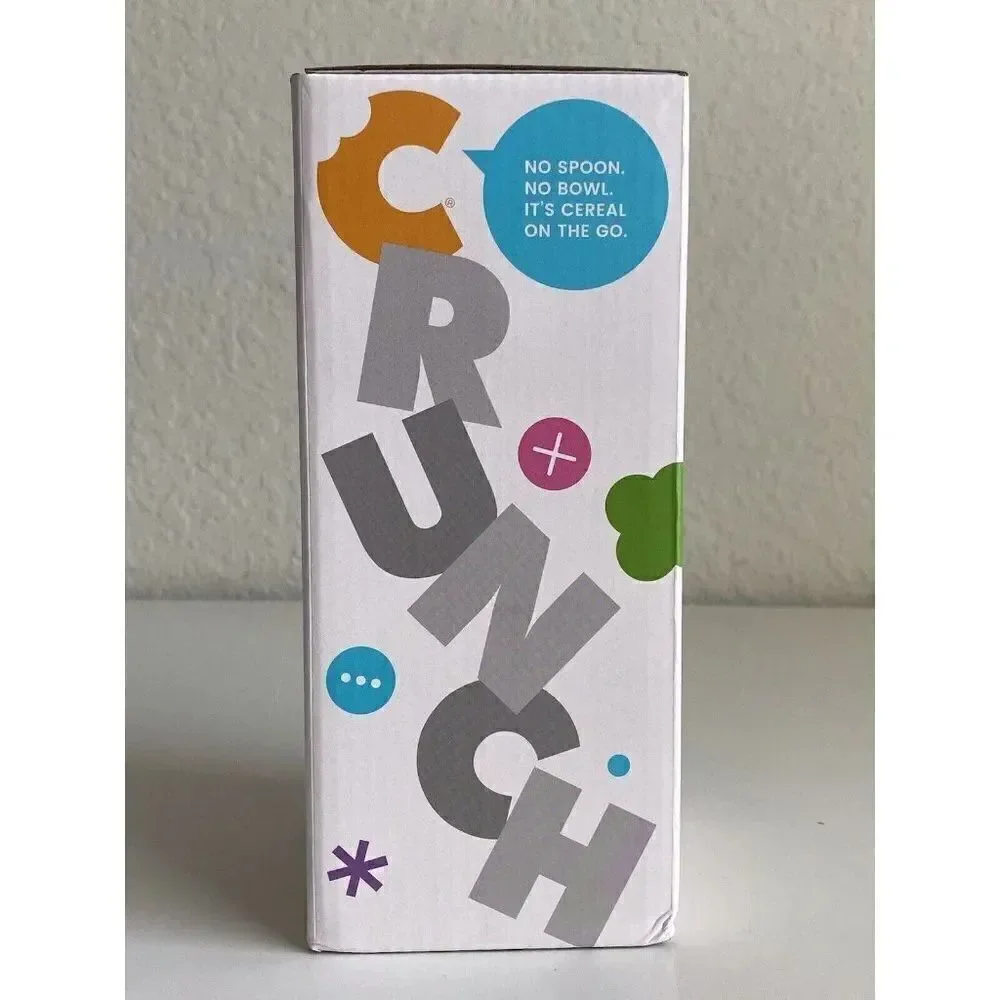 The CrunchCup Never Soggy Portable Cereal & Milk for Cereal on‎ the Go Blue NEW
